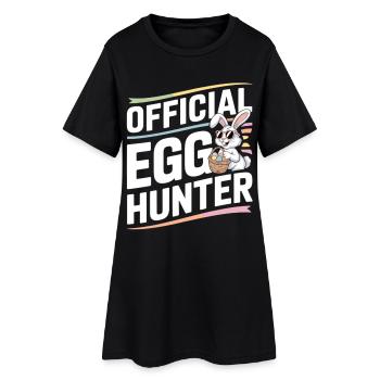 Official Egg Hunter Osterhase Ostern Humor - Frauen T-Shirt-Kleid - Schwarz - Vorne
