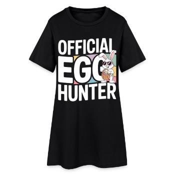 Official Egg Hunter Osterhase Ostern Humor - Frauen T-Shirt-Kleid - Schwarz - Vorne