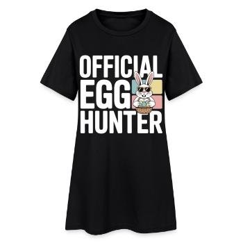 Official Egg Hunter Osterhase Ostern Humor - Frauen T-Shirt-Kleid - Schwarz - Vorne