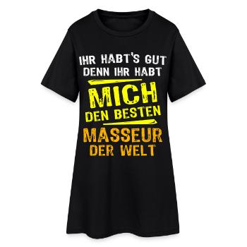 Don de Masseur - Robe T-shirt Femme - noir - Devant