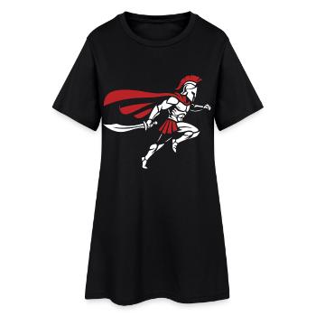 Spartiate Sprint Épée Mascotte Spartan Runner - Robe T-shirt Femme - noir - Devant