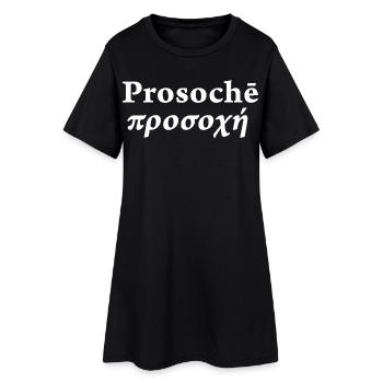 Prosoche Stoizismus - Frauen T-Shirt-Kleid - Schwarz - Vorne