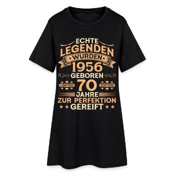 70e anniversaire 1956 cadeau Vintage Legend - Robe T-shirt Femme - noir - Devant