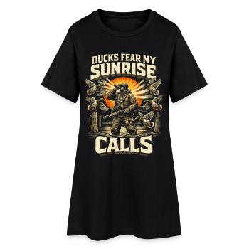 Chasse aux canards Canards Craignent Mes appels au lever du soleil - Robe T-shirt Femme - noir - Devant