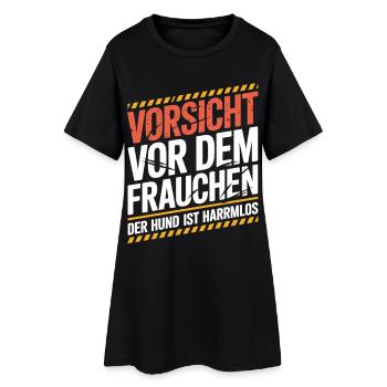 Méfiez-vous du T-shirt de la Maîtresse - Robe T-shirt Femme - noir - Devant