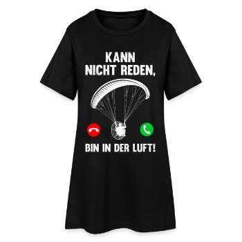 Paramotor CAN'T TALK I'M IN THE AIR - Women’s T-Shirt Dress - black - Front