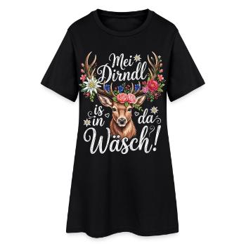 Chemise Dirndl de remplacement Haut traditionnel pour femmes - Robe T-shirt Femme - noir - Devant