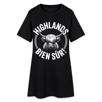 Scottish Highland Cow – Highland Cow - Women’s T-Shirt Dress - black - Front