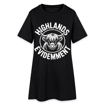 Scottish Highland Cow – Highland Cow - Women’s T-Shirt Dress - black - Front