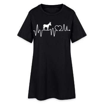 Eselliebhaber Geschenk Leidenschaft Bauernhoftiere - Frauen T-Shirt-Kleid - Schwarz - Vorne