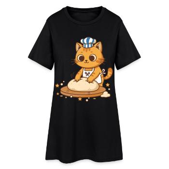 Pot de levain pâtissier Baker Pain Levain - Robe T-shirt Femme - noir - Devant