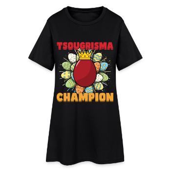 Champion grec de Tsougrisma - Robe T-shirt Femme - noir - Devant