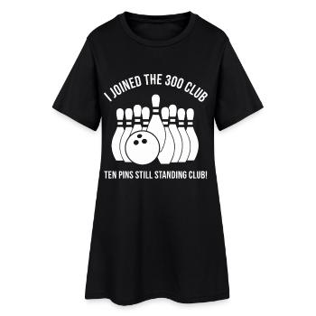 Humour du club Bowling 300 - Robe T-shirt Femme - noir - Devant