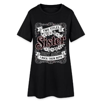 Sœur Best Tante Pride - Robe T-shirt Femme - noir - Devant