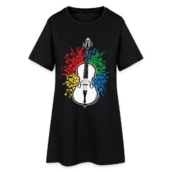 Résumé de la musique du violoncelliste - Robe T-shirt Femme - noir - Devant