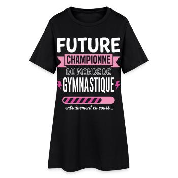 Future Championne Gymnastique Gymnaste - Robe T-shirt Femme - noir - Devant