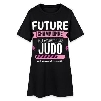 Future Championne De Judo Judoka - Robe T-shirt Femme - noir - Devant
