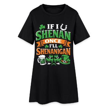 Ready vor Shenanigans | St. Patrick's Day - Frauen T-Shirt-Kleid - Schwarz - Vorne