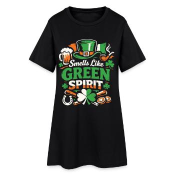 Smells like Green Spirit | St Patrick's Day - Frauen T-Shirt-Kleid - Schwarz - Vorne