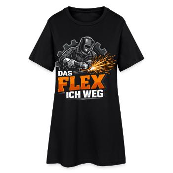 Handwerker Das Flex Ich Weg Lustig - Frauen T-Shirt-Kleid - Schwarz - Vorne