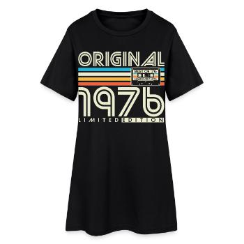 1976 Jahrgang Vintage Retro Geburtstag Geschenk - Frauen T-Shirt-Kleid - Schwarz - Vorne
