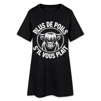 Vivre Sans Highlands - Robe T-shirt Femme - noir - Devant