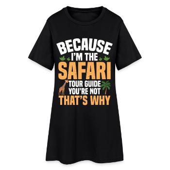 Reiseführer Tourist African Safari Guide Safari Safari - Frauen T-Shirt-Kleid - Schwarz - Vorne