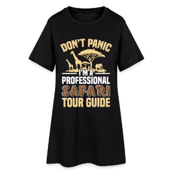 Safari Tour Guide Kostüm Touristenführer Reisen - Frauen T-Shirt-Kleid - Schwarz - Vorne
