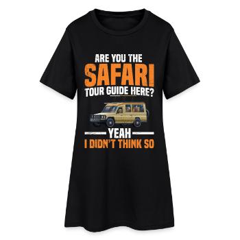  African Safari Tour Guide Travel Vacation Tourist - Women’s T-Shirt Dress - black - Front