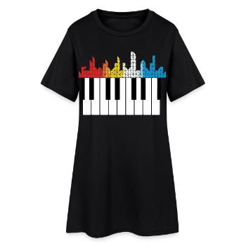Cadeau du pianiste pianiste - Robe T-shirt Femme - noir - Devant