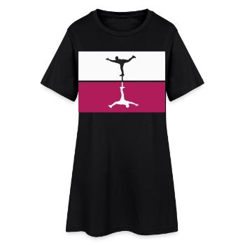 Acrobaties en freerun en équilibre parkour - Robe T-shirt Femme - noir - Devant