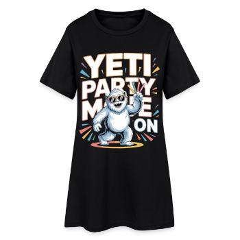 Mode Yeti Party – Monstre de fête drôle - Robe T-shirt Femme - noir - Devant