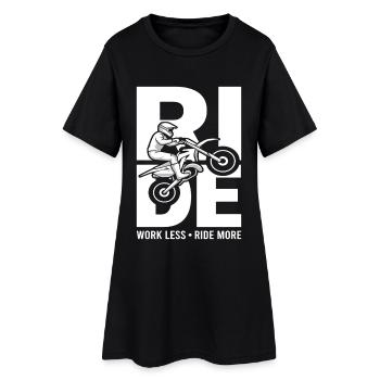 ROULER SOUVENT Motif tout-terrain en motocross - Robe T-shirt Femme - noir - Devant