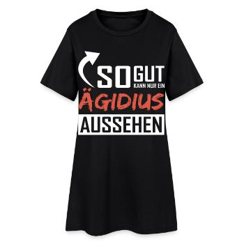 So gut kann nur ein Ägidius aussehen - Frauen T-Shirt-Kleid - Schwarz - Vorne