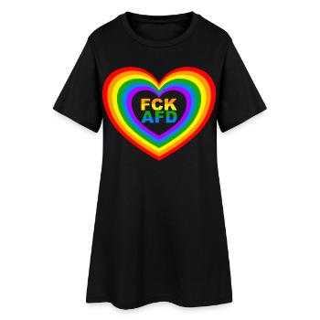FCK AFD Herz - Robe T-shirt Femme - noir - Devant