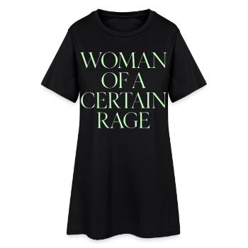 Slogan féministe Femme d’une certaine rage - Robe T-shirt Femme - noir - Devant