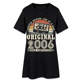 Original 2006 Vintage Vintage Birthday Gift - Women’s T-Shirt Dress - black - Front