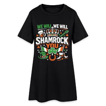 Nous allons vous faire du trèfle | La Saint-Patrick - Robe T-shirt Femme - noir - Devant