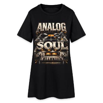 Collectionneur de vinyles, collectionneur de disques Analog Soul - Robe T-shirt Femme - noir - Devant