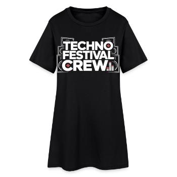 Techno Festival Crew – Techo Party Outfit - Robe T-shirt Femme - noir - Devant