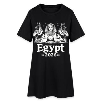 Sphinx Cléopâtre Anubis Égypte 2026 Mysticisme - Robe T-shirt Femme - noir - Devant
