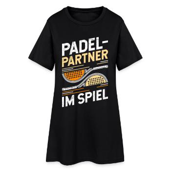 PADEL PARTNER IM SPIEL Padelspiel Lustiges - Frauen T-Shirt-Kleid - Schwarz - Vorne