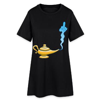 Le mauvais génie - Robe T-shirt Femme - noir - Devant