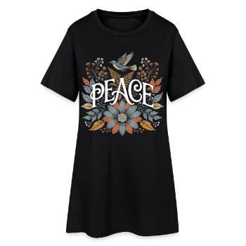 Paix Nature Symbole de la Tranquillité et de l’Harmonie Amateur - Robe T-shirt Femme - noir - Devant