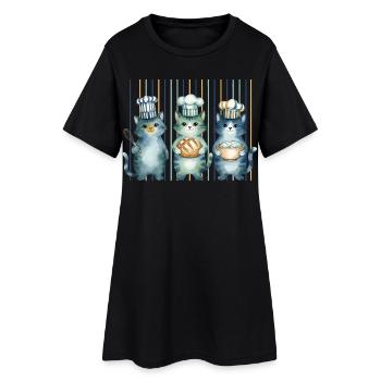Ère du levain de pain au - Robe T-shirt Femme - noir - Devant