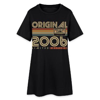 2006 Vintage Vintage Rétro Cadeau d’anniversaire - Robe T-shirt Femme - noir - Devant