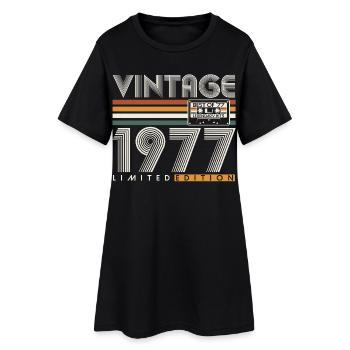 1977 Vintage Vintage Rétro Cadeau d’anniversaire - Robe T-shirt Femme - noir - Devant