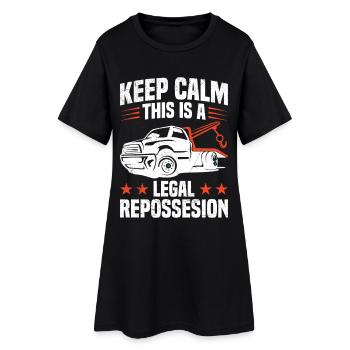 Agent de récupération d’actifs Agent de récupération d’actifs Saisie de voiture - Robe T-shirt Femme - noir - Devant