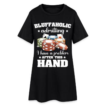 Poker Poker Joueurs - Robe T-shirt Femme - noir - Devant