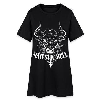 Taureau majestueux - Robe T-shirt Femme - noir - Devant